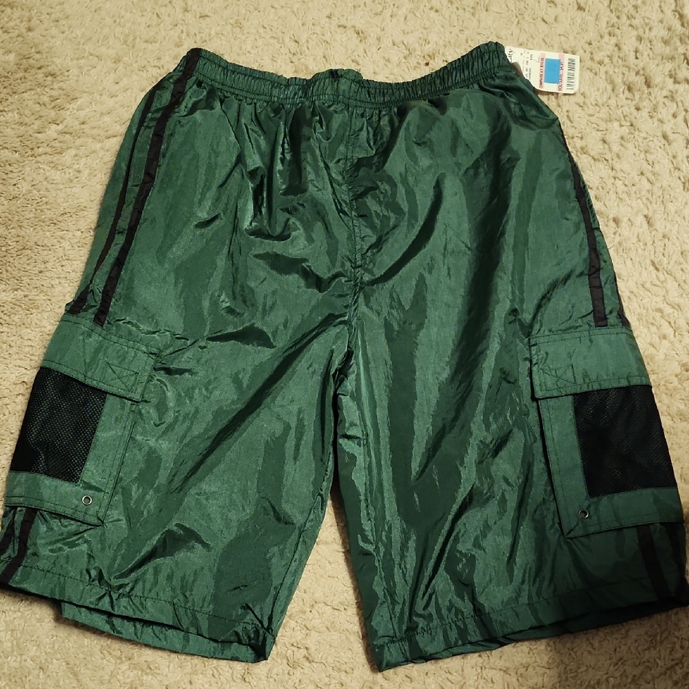 Awesome VINTAGE 1990s NYLON TRACKIES CARGO SHORTS